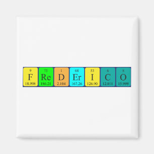 Magnet de nom de table périodique Frederico
