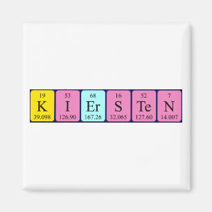 Magnet de nom de table périodique Kiersten