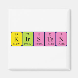 Magnet de nom de table périodique Kirsten