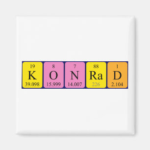Magnet de nom de table périodique Konrad