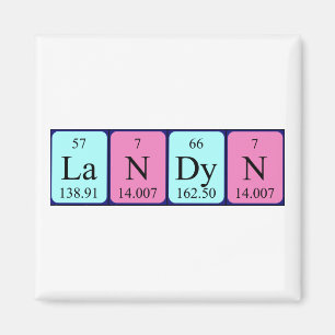Magnet de nom de table périodique Landyn