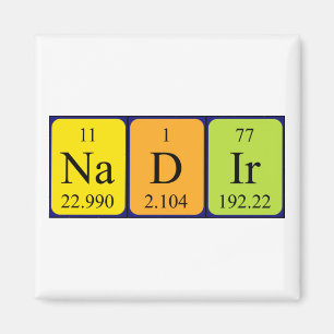 Magnet de nom de table périodique Nadir