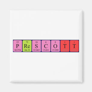 Magnet de nom de table périodique Prescott
