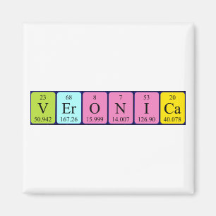 Magnet de nom de table périodique Veronica