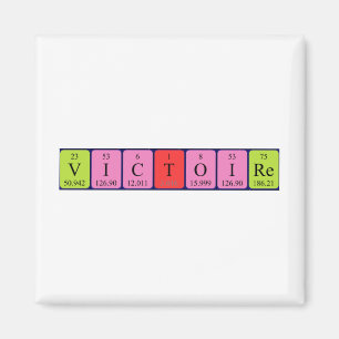 Magnet de nom de table périodique Victoire