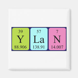Magnet de nom de table périodique Ylan