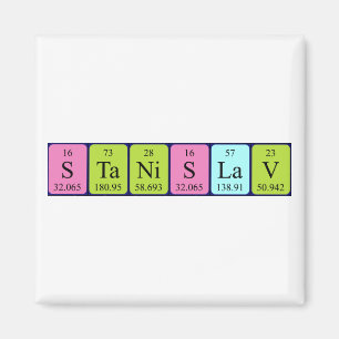 Magnet de noms de table périodique Stanislav