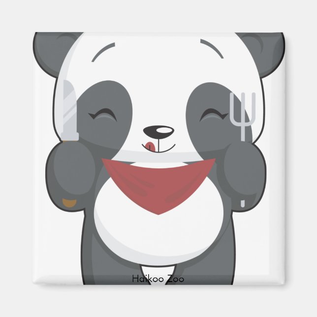 Magnet de panda affamé (Devant)