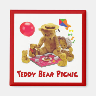 Magnet de pique-nique de l'ours en peluche