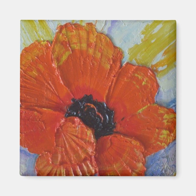 Magnet de Poppy Orange (Devant)