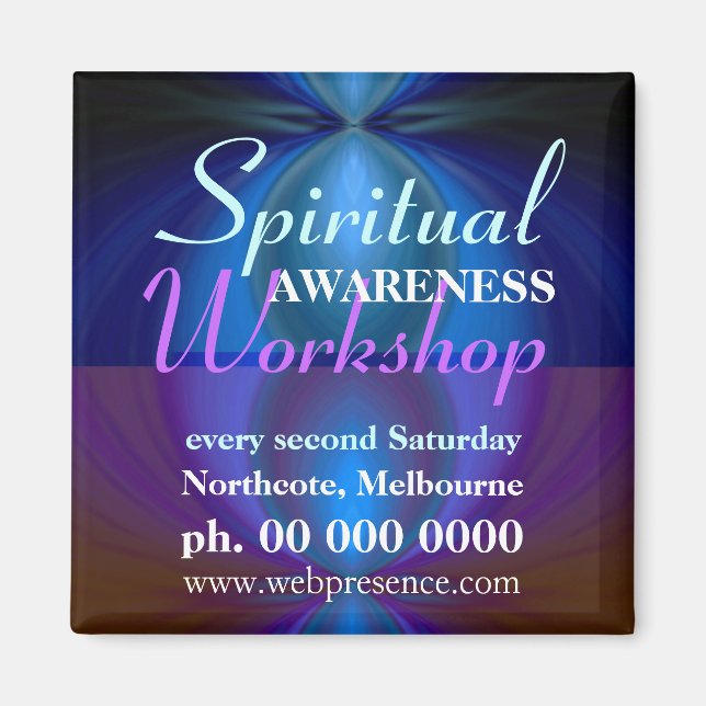 Magnet de promotion des rappels de l'atelier (Devant)