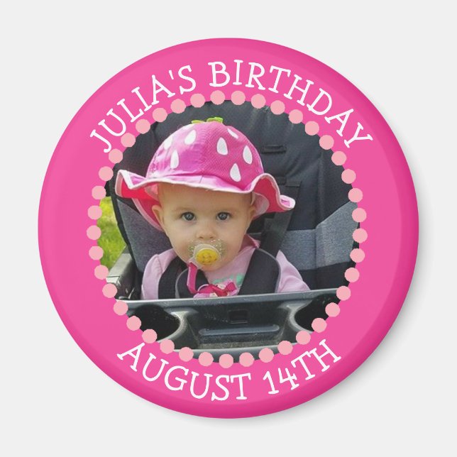 Magnet de rappel d'anniversaire personnalisé (Devant)