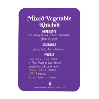 Magnet de recette Khichdi végétale