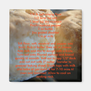 Magnet de recette - scones de fromage