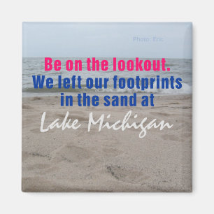 Magnet de réfrigérateur de voyage du lac Michigan
