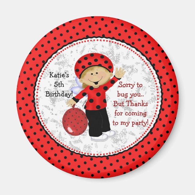 Magnet de réfrigérateur Ladybug (Devant)