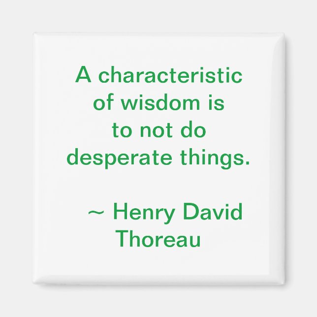 Magnet de sagesse Thoreau (Devant)
