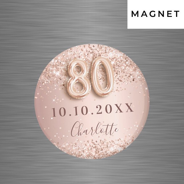 Magnet de save the date rose gold et blush pour 80 (Créateur téléchargé)