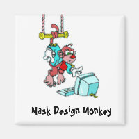 Magnet de singe de conception de masque