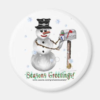 Magnet de Snowman Joyeuses Fêtes