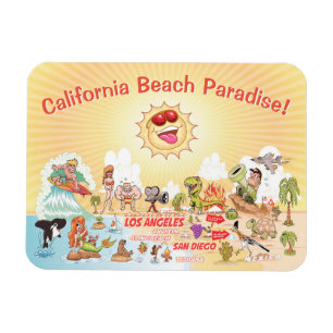 Magnet de souvenirs de Californie du Sud