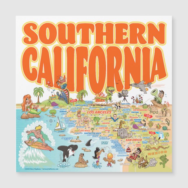 Magnet de souvenirs de Californie du Sud (Devant)