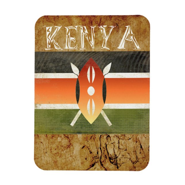 Magnet de souvenirs du Kenya (Vertical)