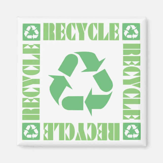 Magnet de symbole de recyclage (Devant)