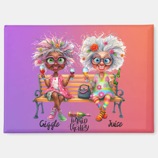 Magnet de thérapie Dames de vin quirky