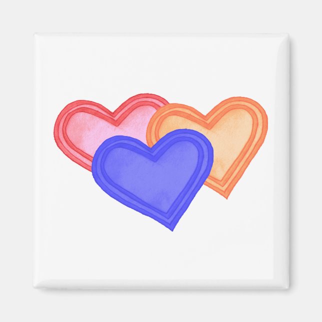 Magnet de trio coeur (Devant)