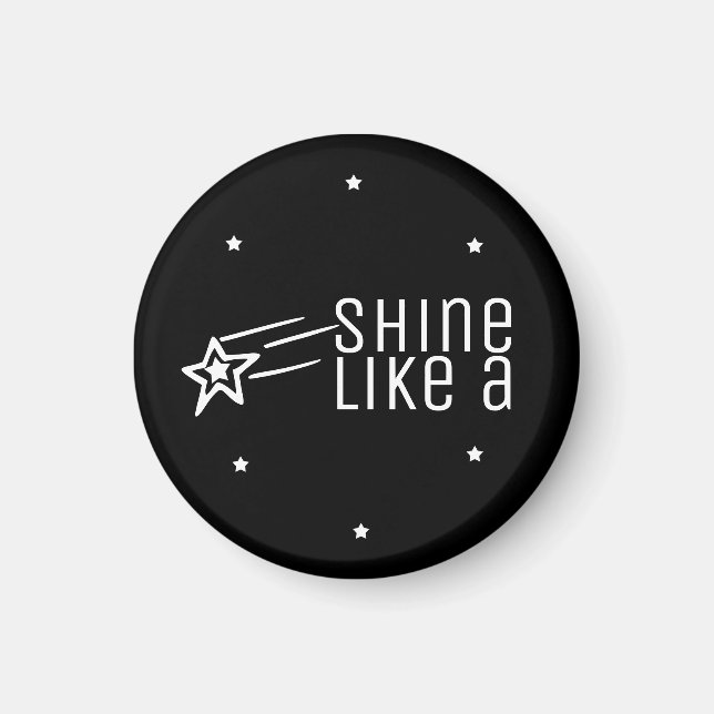 Magnet de typographie noire inspirant (Devant)