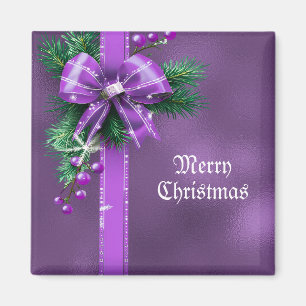 Magnet de vacances pourpre Bow