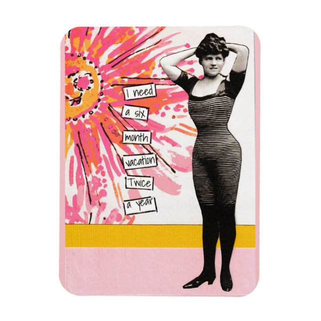 Magnet de vacances Snarky Six mois (Vertical)