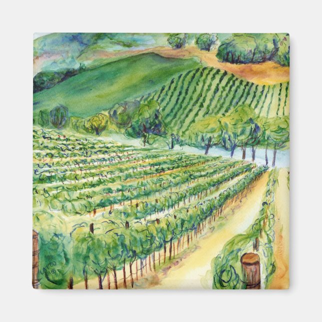 Magnet de vignoble californien (Devant)