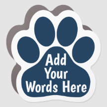 Magnet de voiture de chien personnalisé - bleu mar
