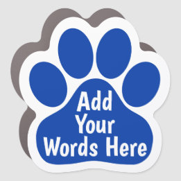 Magnet de voiture de chien personnalisé - Royal Bl