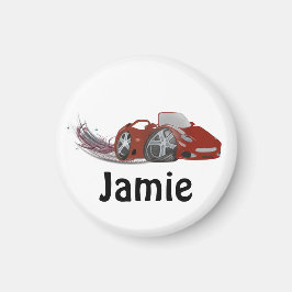 Magnet de voiture de dessin rouge