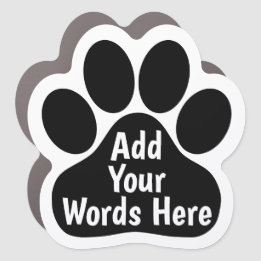 Magnet de voiture Empreinte de patte de chien pers