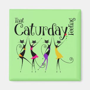 Magnet des Amoureux de les chats de Caturday