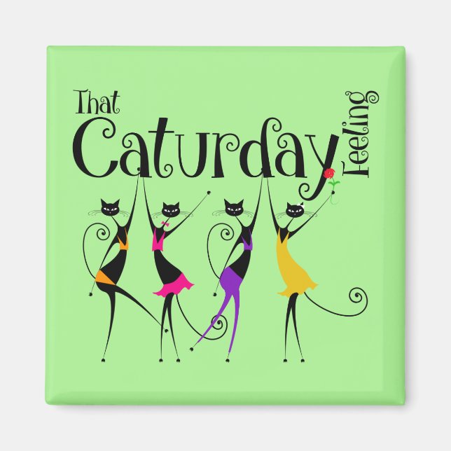 Magnet des Amoureux de les chats de Caturday (Devant)