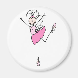 Magnet des Ballerina-Strichmännchen-drei