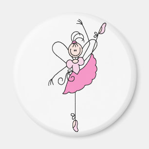 Magnet des Ballerina-Strichmännchen-fünf