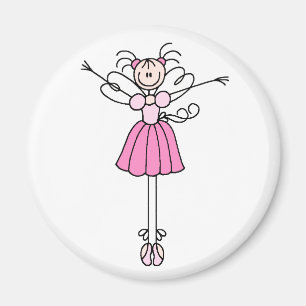 Magnet des Ballerina-Strichmännchen-zwei