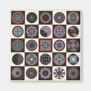 Magnet des boutons Art déco