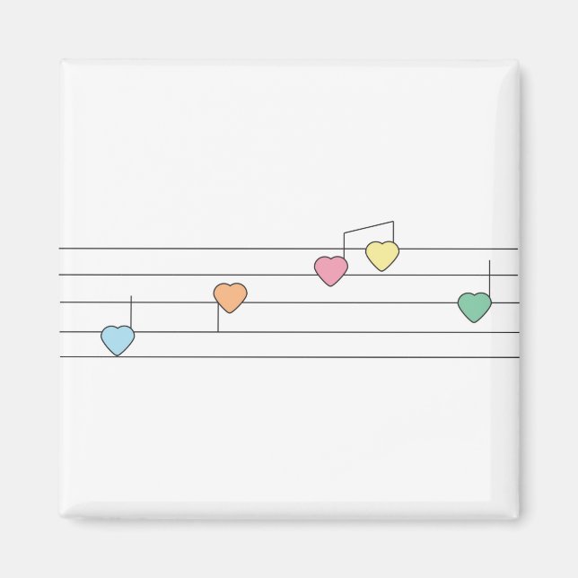 Magnet des Coeurs de musique (Devant)