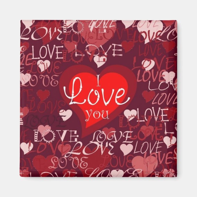 Magnet des Coeurs de Saint Valentin (Devant)