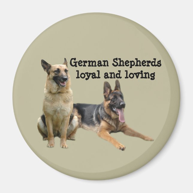 Magnet des copains bergers allemands (Devant)