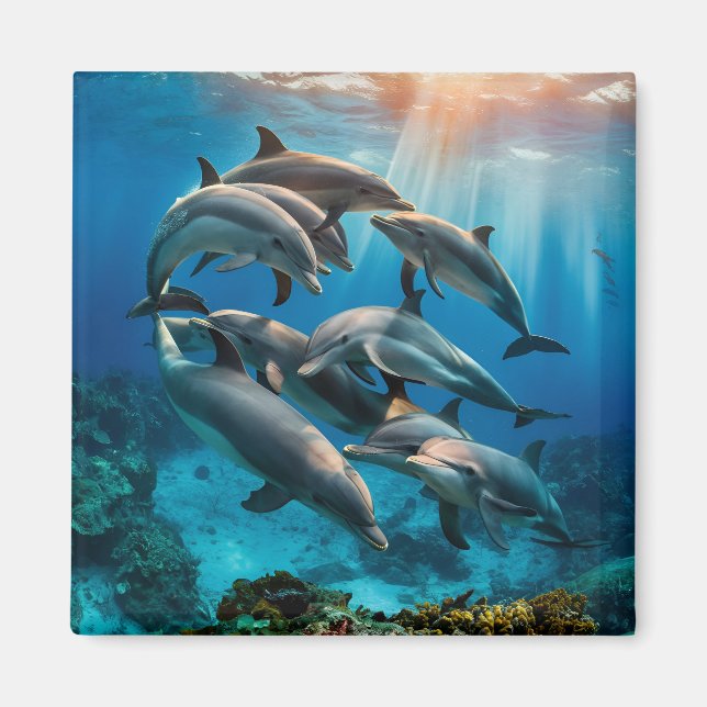 Magnet des dauphins (Devant)
