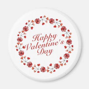 Magnet des eleganter Valentinstag-BlumenKranz- 