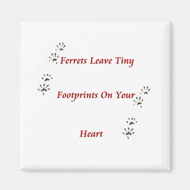 Magnet des empreintes de furet (Devant)